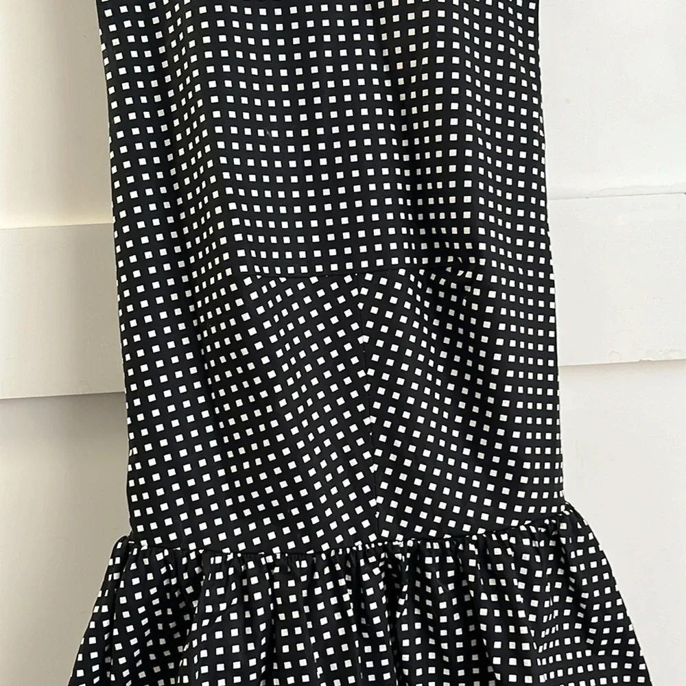 kate spade Black and White Polka Dot Sleeveless Fit-and-Flare Dress